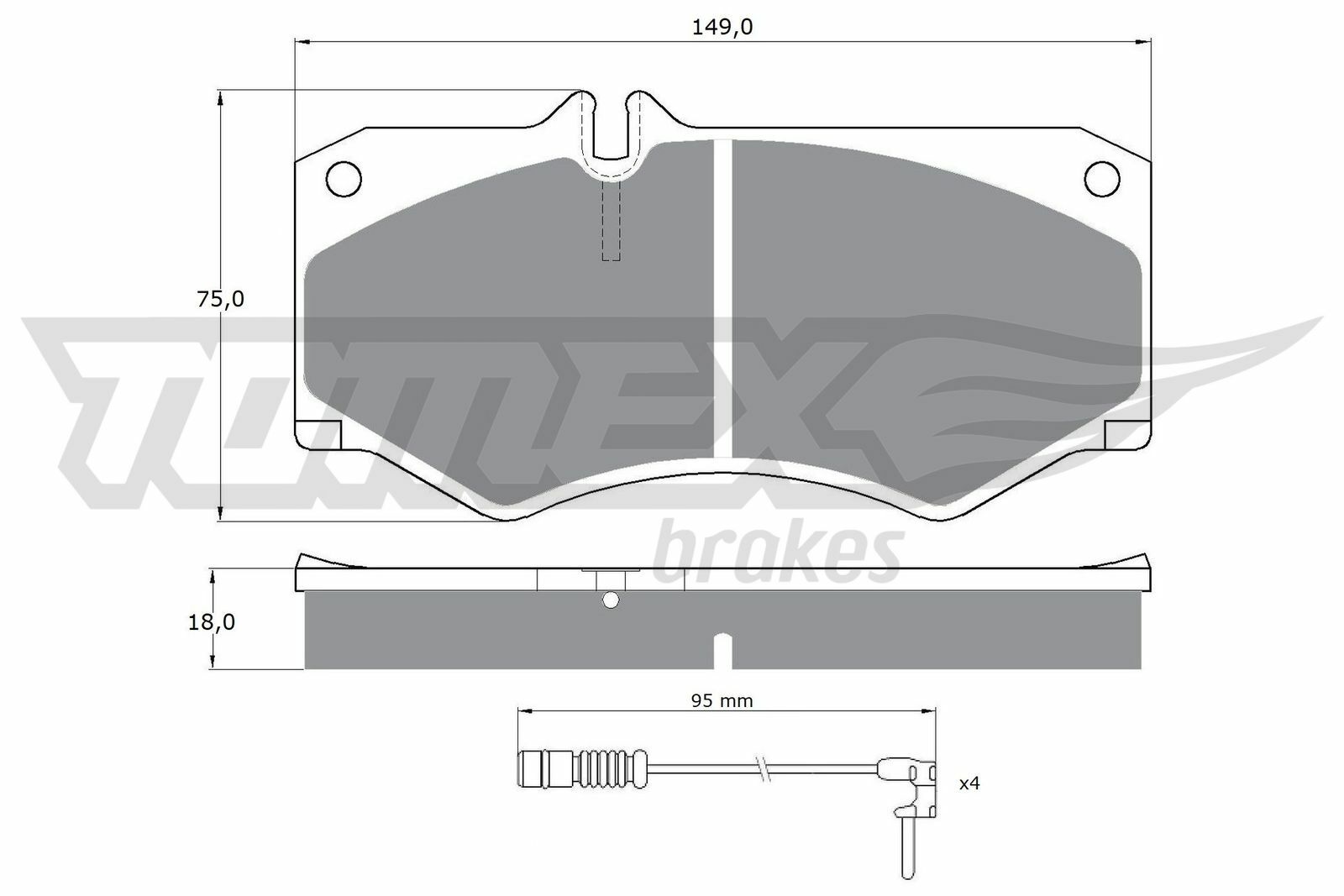 Sada brzdových destiček, kotoučová brzda TOMEX Brakes